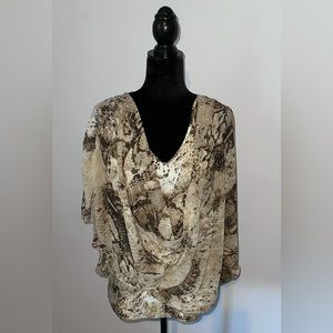 Snake Skin Blouse w/Jewels